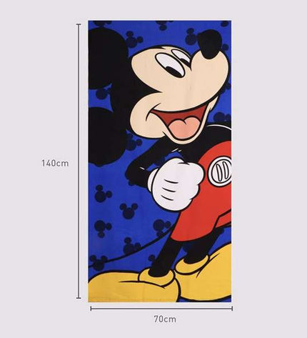 Mickey Mouse red beach towel, 70x140 cm, featuring Mickey Mouse design, suitable for bathroom or pool use