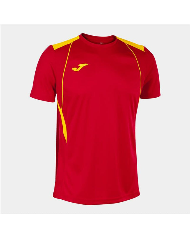 Kids' Joma Sport Championship VII soccer shorts with short sleeves, designed for children ages 7-8, ideal for sports and outdoor play.