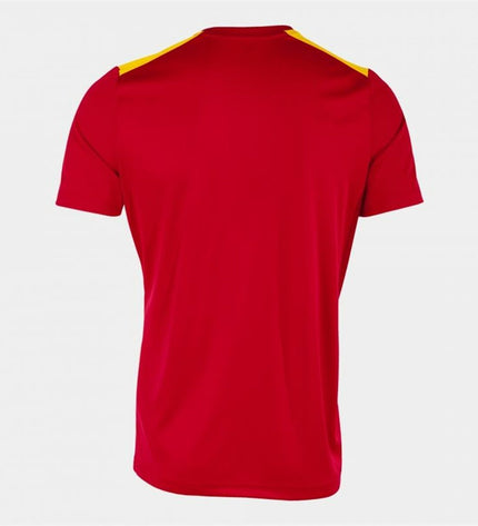 Children's Joma Sport Championship VII soccer shorts with short sleeves, designed for kids aged 7-8 years, for sports and outdoor play.