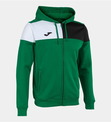 Joma Sport heren sportjas Crew V in zwart, lightweight outdoor jacket with zip closure and sporty design.