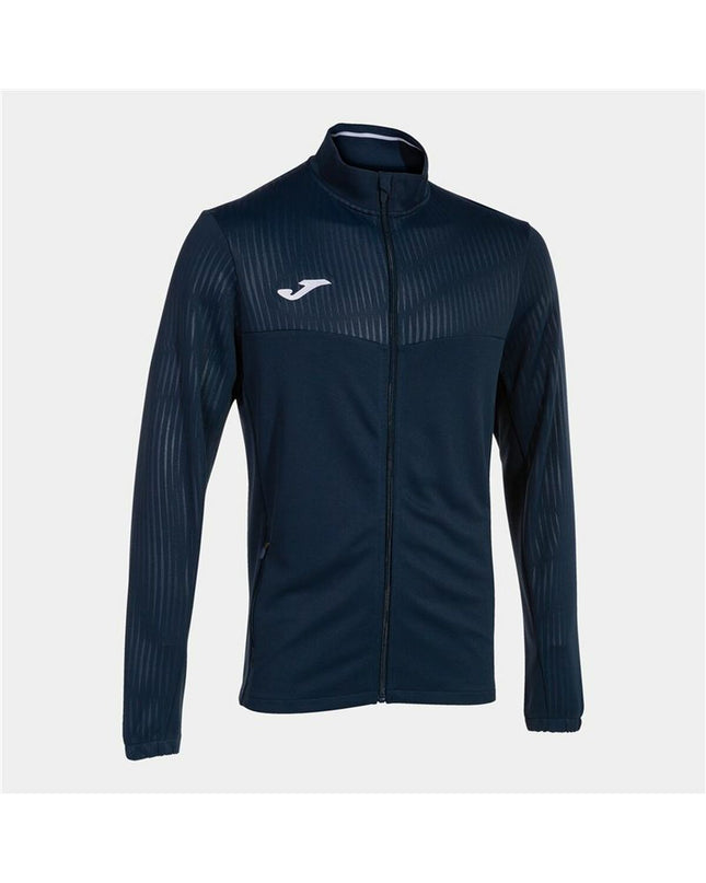 Joma Sport Montreal men's sports jacket in black with white accents, designed for outdoor and active wear.