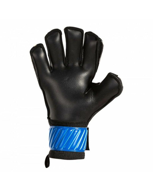 Blue Joma Sport Keeperhandschoenen for adults, designed for football and outdoor sports, showing the padded palms and adjustable wrist straps.