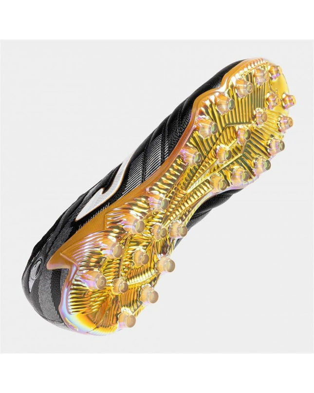 Black Joma Sport Powerful Cup 2401 adult football shoes for outdoor soccer, featuring studded design for optimal grip.