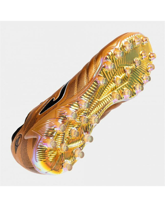 Black Joma Sport Powerful Cup adult football cleats for outdoor soccer, featuring sturdy design and grip suitable for competitive play.