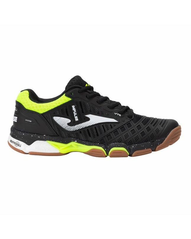 Joma Sport V.Impulse 2401 men's yellow and black tennis shoes for sport and outdoor tennis play.