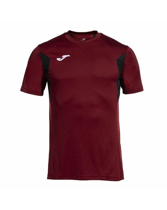 Men's Joma Sport Winner III short-sleeve football T-shirt in black, designed for outdoor sports and soccer activities.