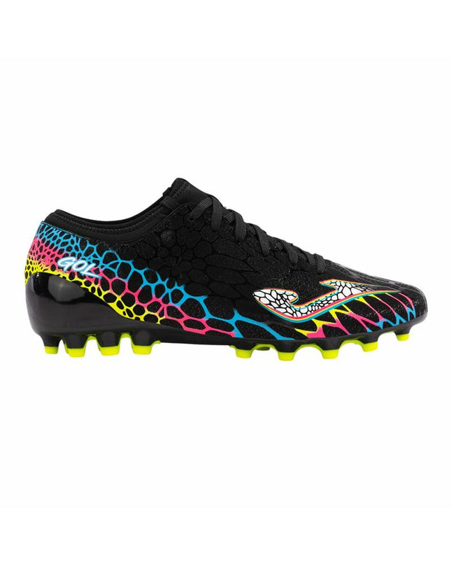 Yellow and black Joma Sport soccer cleats for adults, designed for outdoor football with sporty style.