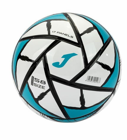 Blue Joma Sport Pentaforce football for outdoor play, featuring durable design and bold color scheme.
