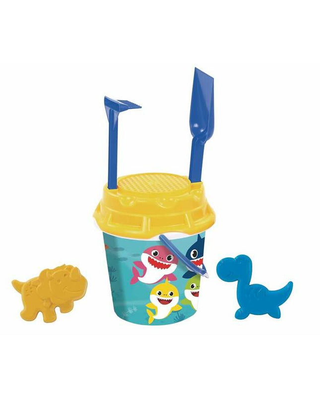 AVC shark-shaped toy set with six pieces, 18 cm in diameter, suitable for outdoor play and imaginative games.