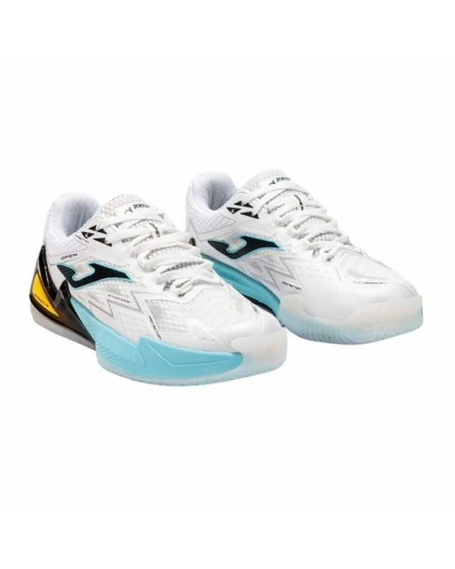 Joma Sport open men's padel shoes in vibrant orange for tennis and outdoor sports, showing the stylish design and sole details.