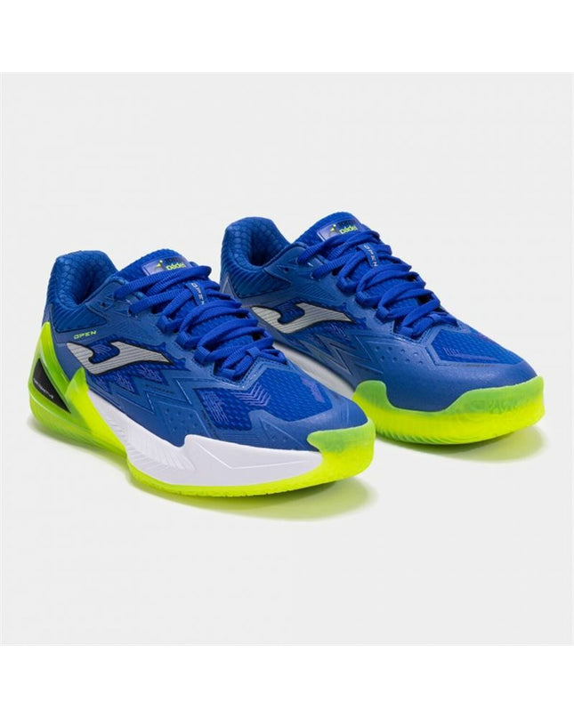 Joma Sport Open Men padelschoenen voor volwassenen in blauw, sport en outdoor tennis schoenen, detail van de zool en bovenkant
