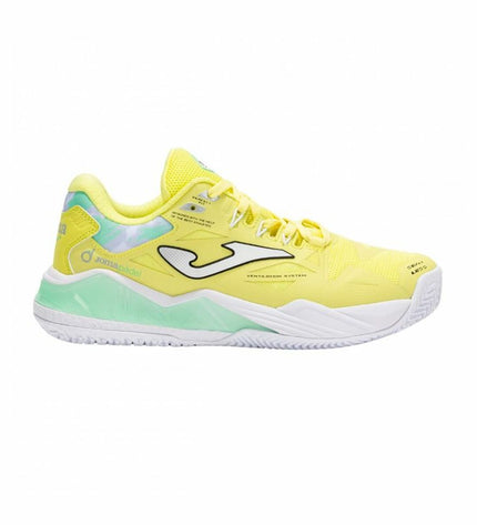 Joma Sport Spin Lady 2509 yellow tennis slippers for sport and outdoor activities, featuring a comfortable athletic design.