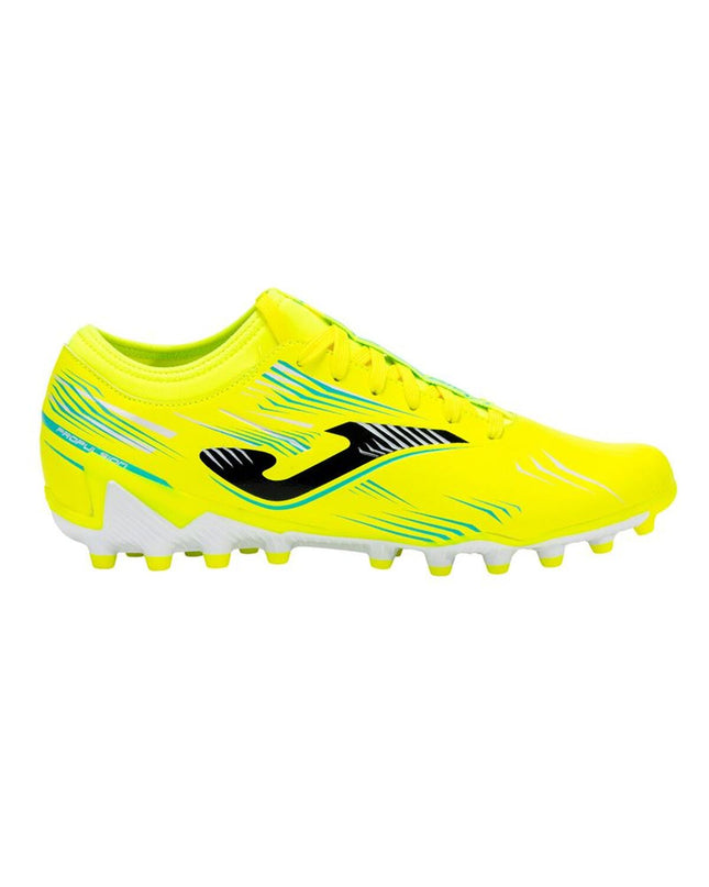 Yellow Joma Sport Propulsion 2509 adult football cleats, sporty outdoor footwear with cleats for soccer gameplay.
