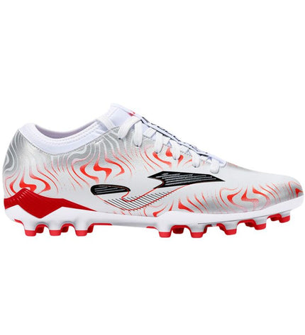 White Joma Sport Evolution 2502 adult football cleats for sport and outdoor use, shown in a close-up image.