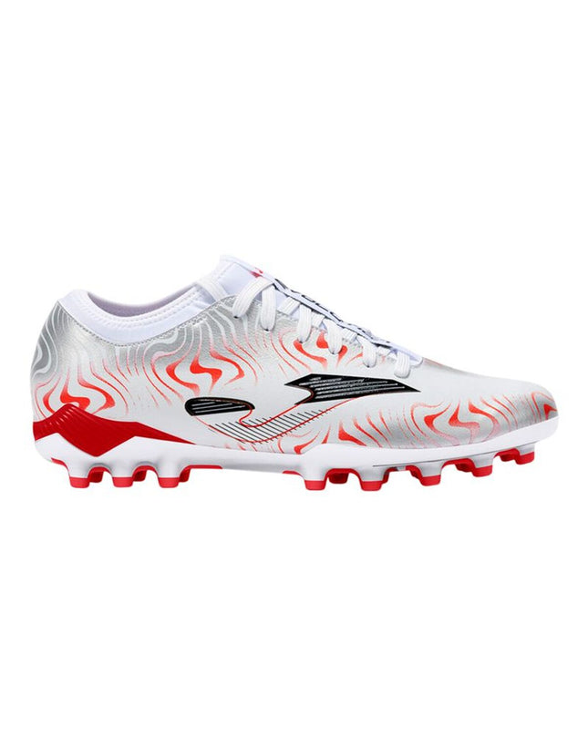 White Joma Sport Evolution 2502 adult football cleats for sport and outdoor use, shown in a close-up image.