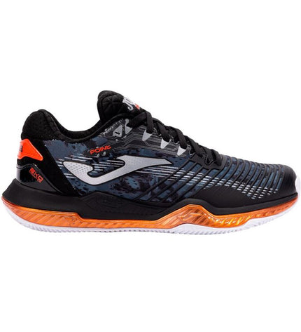 Black Joma Sport tennis shoes for men, lightweight sport and outdoor footwear with breathable design and supportive soles.