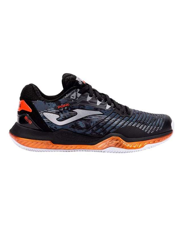 Black Joma Sport tennis shoes for men, lightweight sport and outdoor footwear with breathable design and supportive soles.