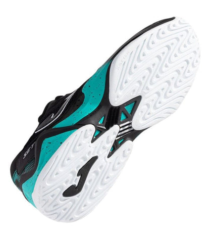 Black Joma Sport men's tennis shoes with a sleek design, suitable for outdoor tennis and sports activities.