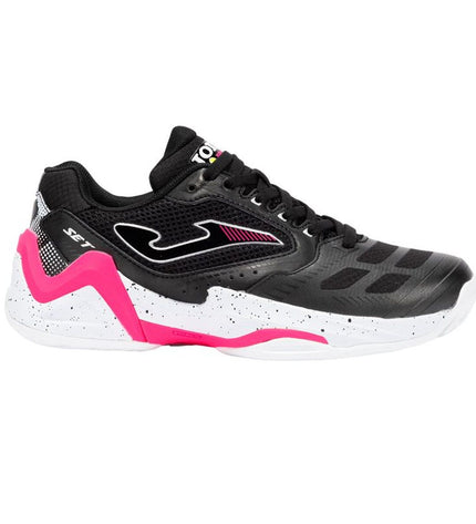 Black Joma Sport women's tennis shoes with sporty design, suitable for outdoor tennis and active sports.