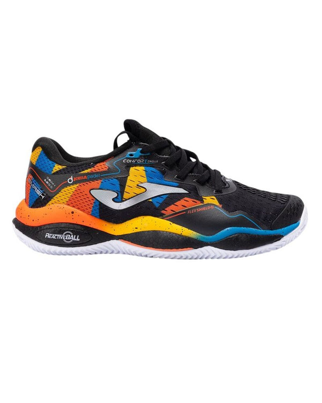 Adult Joma Sport Smash tennis padelschoenen in zwart, sportieve outdoor schoenen voor tennis en sportactiviteiten.