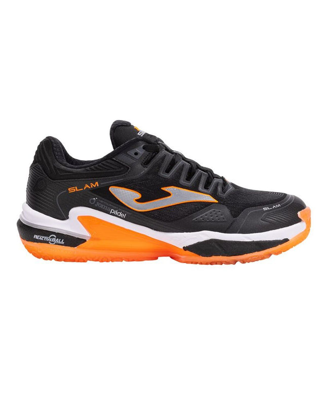 Adult Joma Sport Slam 2501 black tennis shoes for outdoor sports, featuring sport and outdoor design with supportive features.