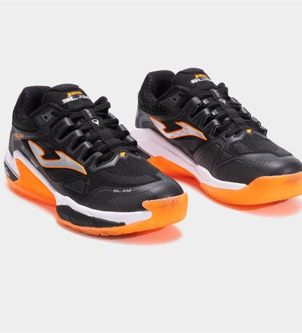 Joma Sport Slam 2501 black adult tennis paddleshoes, sport outdoor footwear with supportive design for tennis players.