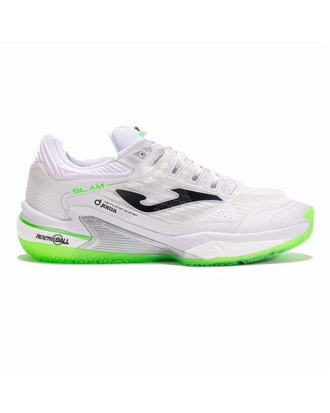 White Joma Sport Slam 2502 tennis padelschoenen for adults, designed for outdoor sport and tennis activities.