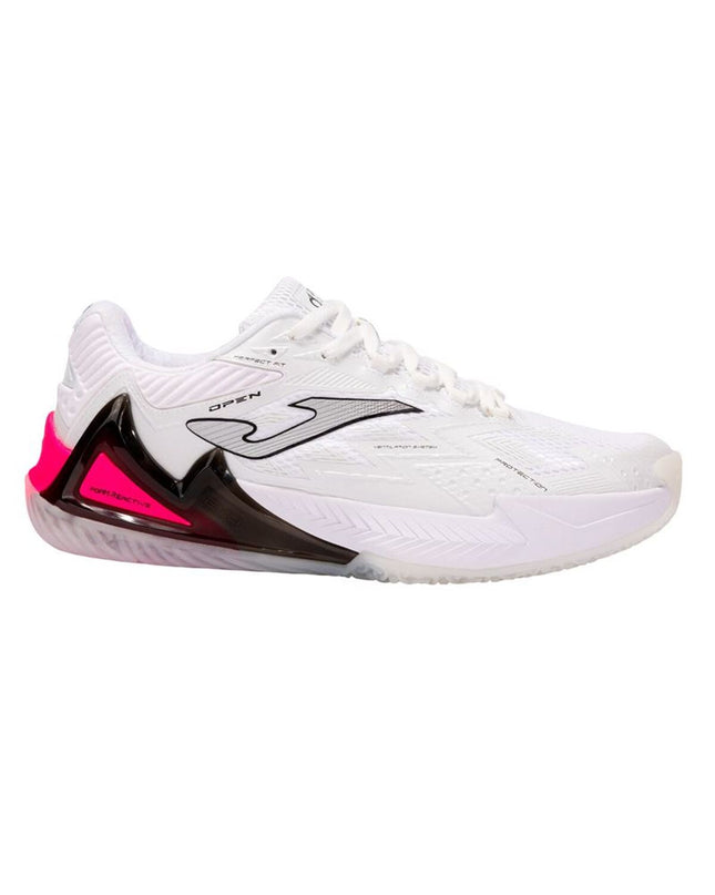 Joma Sport Open 2502 white tennis padel shoes for adults, sports and outdoor footwear with breathable design.