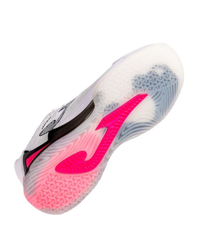 Joma Sport Open 2502 white adult tennis padel shoes with sporty design, suitable for outdoor tennis and sport activities.
