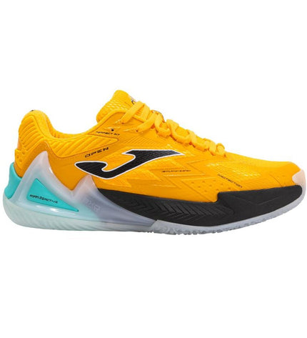 Orange Joma Sport adult padel tennis shoes with breathable mesh and supportive sole for outdoor play.