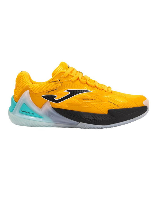 Orange Joma Sport adult padel tennis shoes with breathable mesh and supportive sole for outdoor play.