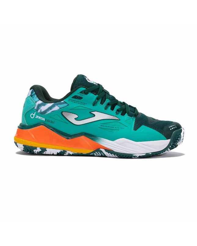 Gray Joma Sport Spin adult tennis paddleschoenen for sport and outdoor tennis, showing the shoe with textured sole and breathable design.