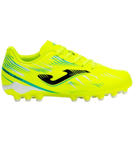 Yellow Joma Sport Propulsion 2509 adult football soccer shoes for outdoor sports, showing the cleats and sleek design.