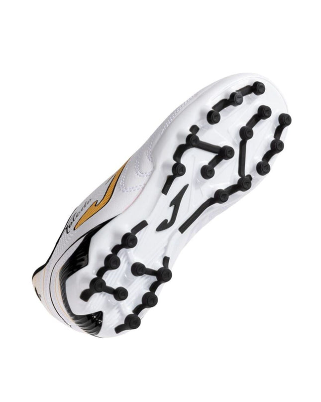 Adult Joma Sport Toledo 2502 white football shoes for outdoor soccer, featuring lightweight design and supportive fit.