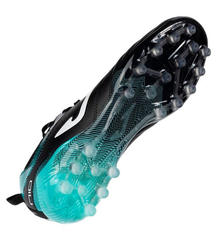 Black adult Joma Sport football shoes for outdoor sports, designed for optimal performance on the field.