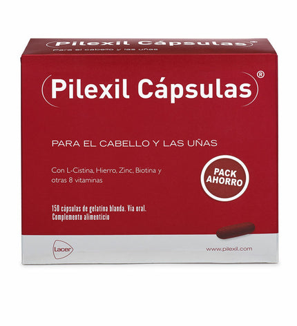 Pilexil voedingssupplement supplementen, 150 stuks, voor haar en hoofdhuid gezondheid, in verpakking met pillen.