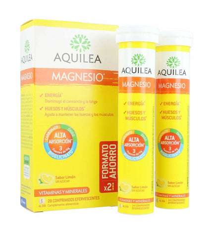 Aquilea Magnesium Citroen supplement box with 28 capsules, health and personal care vitamin and mineral product.