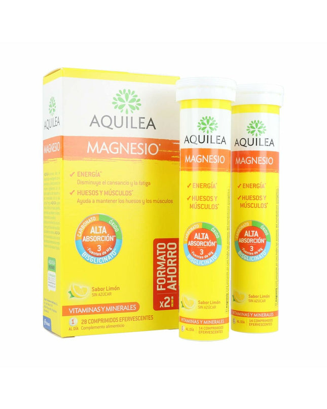Aquilea Magnesium Citroen supplement box with 28 capsules, health and personal care vitamin and mineral product.