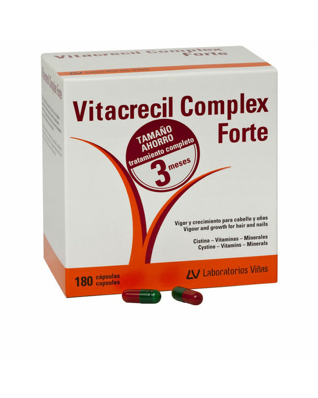 Vitacrecil Complex Forte hair and nail supplement bottle with 180 capsules, health and personal care vitamin and mineral supplement