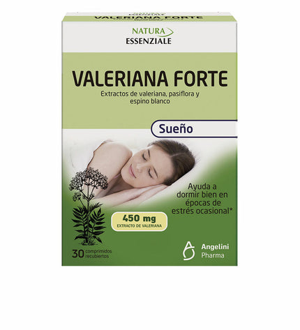 Natura Essenziale Valeriaan Forte supplement box with 30 capsules, natural health product for relaxation and sleep support