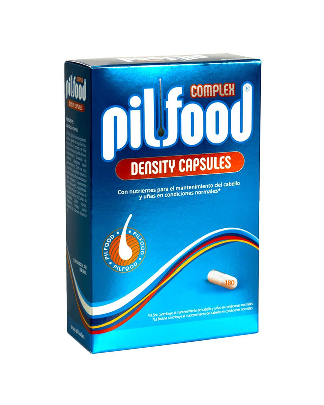 Pilfood COMPLEX voedingssupplement pack with 180 capsules, supporting health with vitamins and minerals in a white bottle