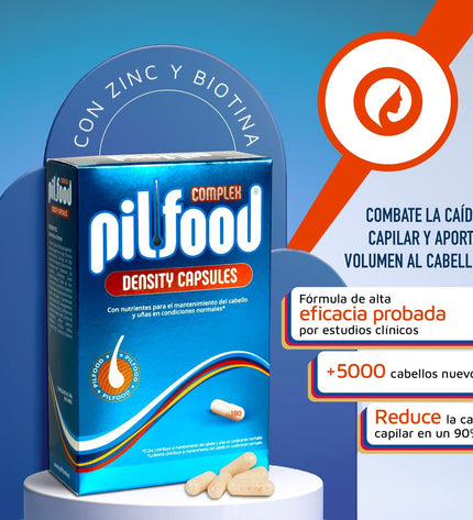 Pilfood COMPLEX voedingssupplement box with 180 capsules for health, vitamins, minerals, and personal care.