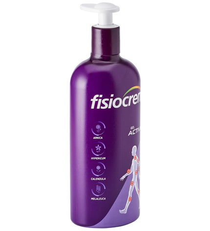 Fisiocrem Active XXL massage gel in a white tube, designed for health and personal care, with a blue cap.
