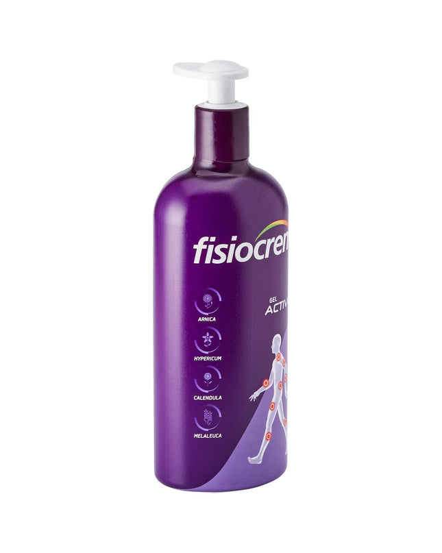 Fisiocrem Active XXL massage gel in a white tube, designed for health and personal care, with a blue cap.