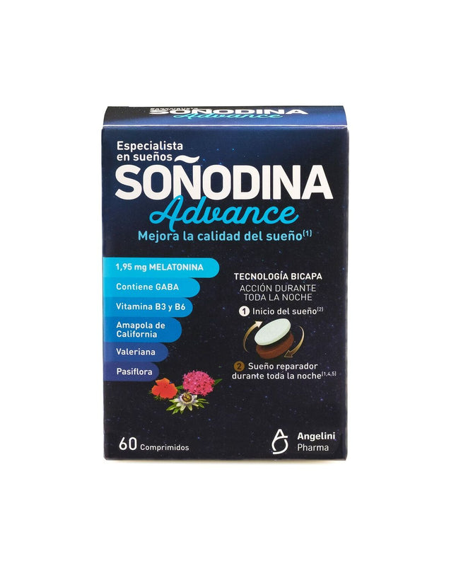 Natura Essenziale Soñodina Advance melatonine supplement for sleep, 60 capsules, health and personal care, vitamins and minerals