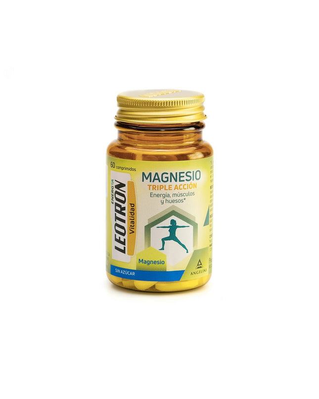 Leotron Magnesium Leotron 60 tablets in blister pack, dietary supplement for health and personal care.