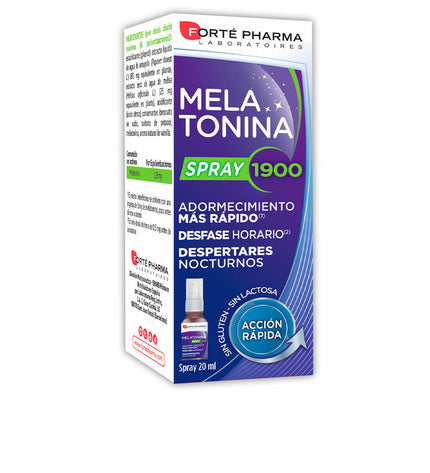 Forté Pharma Melatonina sleep supplement in 20ml bottle, natural remedy for sleep support, part of health and personal care.