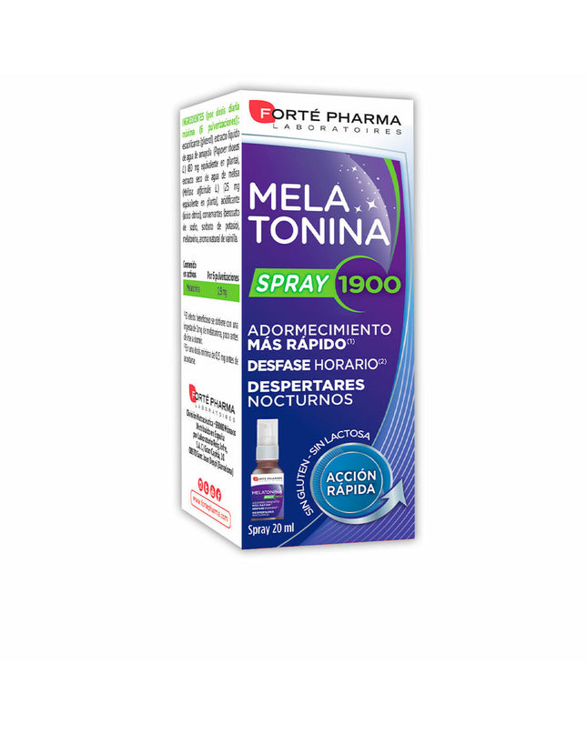 Forté Pharma Melatonina sleep supplement in 20ml bottle, natural remedy for sleep support, part of health and personal care.