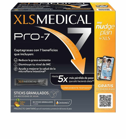XLS Medical Pro-7 Ananas dietary supplement box with 90 chewable tablets for health and personal care.