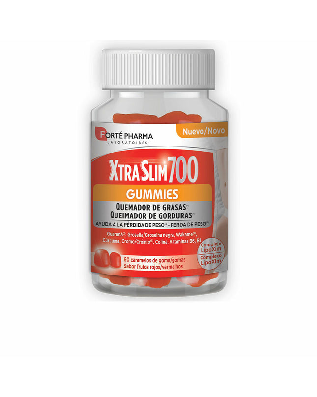 Forté Pharma Xtraslim 700 health supplement bottle with label, in a clean, minimal setting, focused on product packaging.